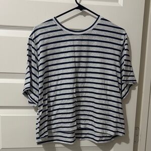 Universal Thread Navy and Cream Striped Tee
